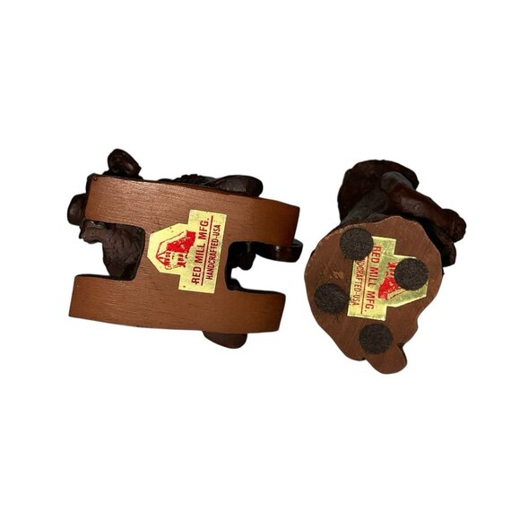 2 Statues Little Child Rocking Horse Roxanne Girl Holding Teddy Bear Figurine - Picture 8 of 10